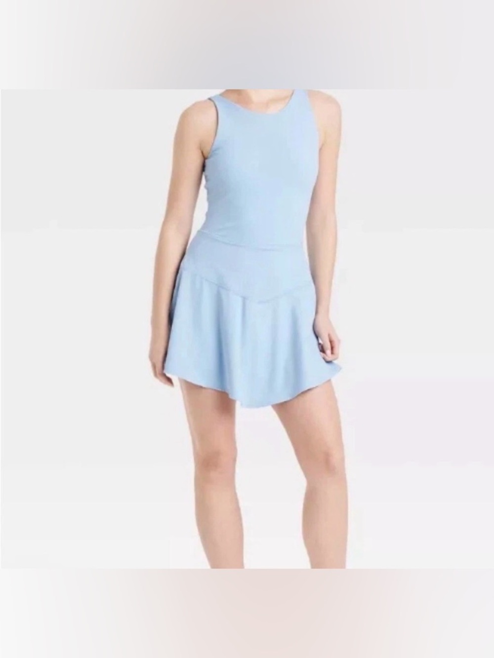 JoyLab Scallop Detail Active Dress Womens blue size Small